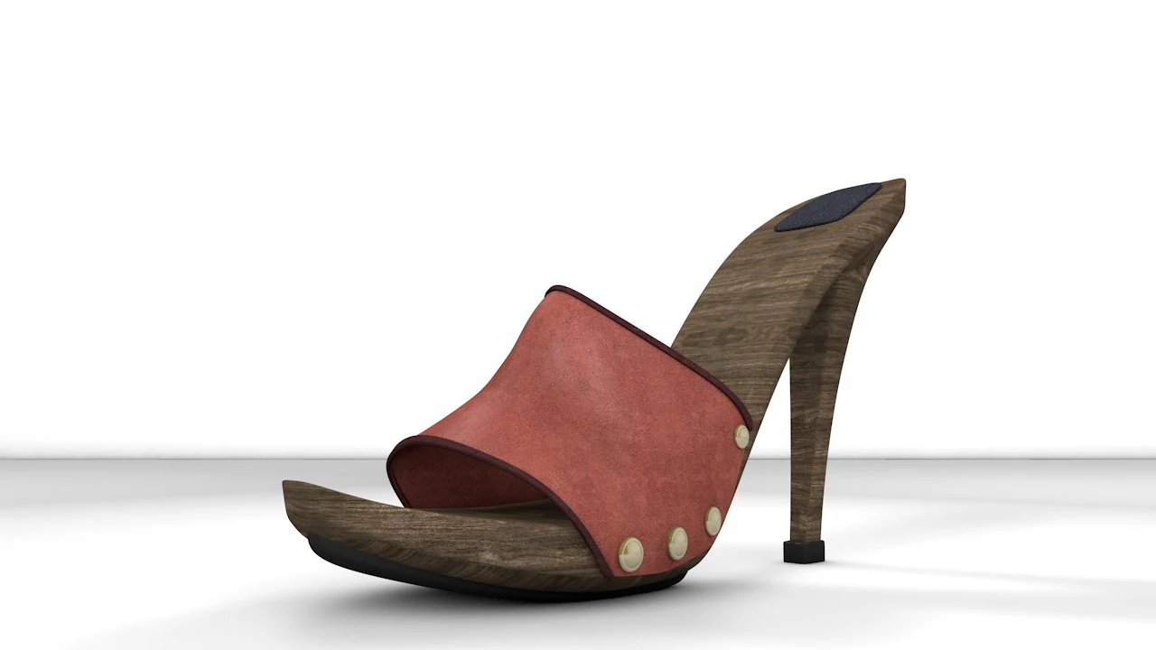 High Heels Mule 3D Model .c4d .max .obj .3ds .fbx .stl .blend
