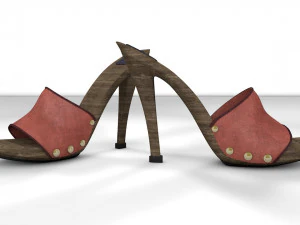 High Heels Mule 3D Model