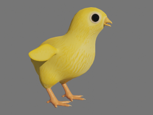Stylized chick Modelo 3D