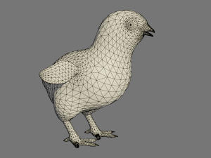 Stylized chick Model 3D