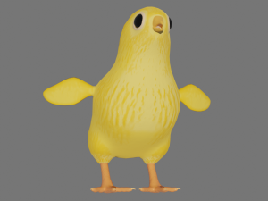 Stylized chick Model 3D