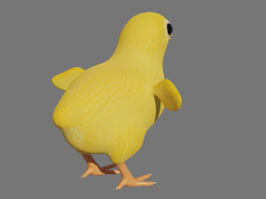 Stylized chick Model 3D