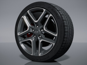 Tire and Wheel Hyundai N model Model 3D