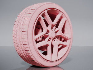 Tire and Wheel Hyundai N model Model 3D