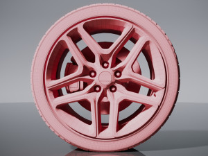Tire and Wheel Hyundai N model Model 3D