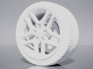Tire and Wheel Hyundai N model Model 3D