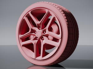 Tire and Wheel Hyundai N model Model 3D