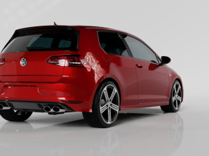 VW GOLF R MK7 2014 3D-Modell