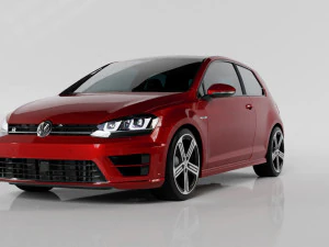 VW GOLF R MK7 2014 3D Model
