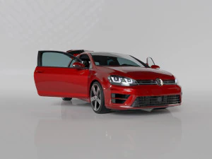 VW GOLF R MK7 2014 3D Model
