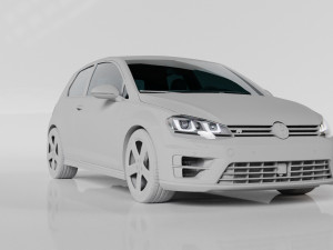 VW GOLF R MK7 2014 3D-Modell