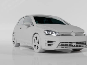VW GOLF R MK7 2014 3D Model