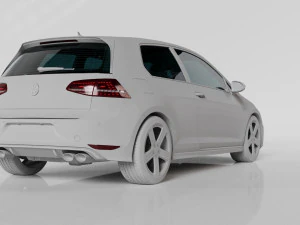 VW GOLF R MK7 2014 3D Model