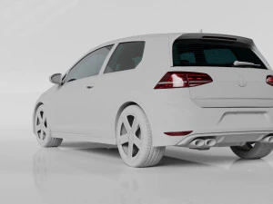 VW GOLF R MK7 2014 3D Model