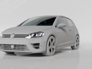 VW GOLF R MK7 2014 3D Model