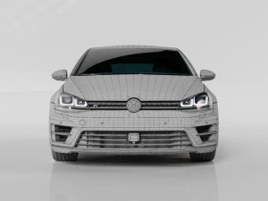 VW GOLF R MK7 2014 3D Model