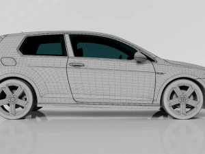 VW GOLF R MK7 2014 3D Model