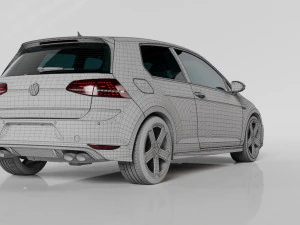 VW GOLF R MK7 2014 3D Model