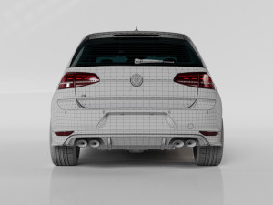 VW GOLF R MK7 2014 3D-Modell