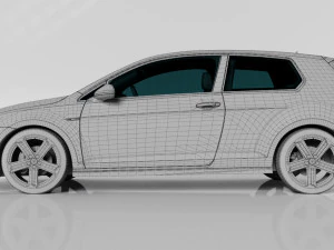VW GOLF R MK7 2014 3D Model