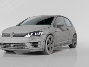 VW GOLF R MK7 2014 3D-Modell