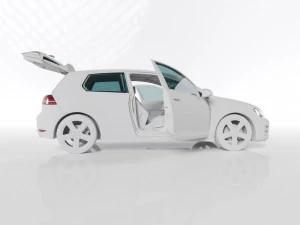 VW GOLF R MK7 2014 3D Model
