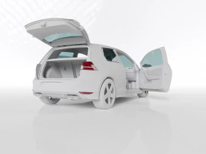 VW GOLF R MK7 2014 3D Model