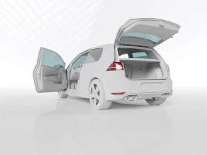 VW GOLF R MK7 2014 3D Model
