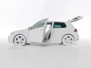VW GOLF R MK7 2014 3D Model