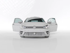 VW GOLF R MK7 2014 3D Model