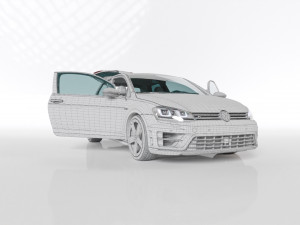 VW GOLF R MK7 2014 3D-Modell