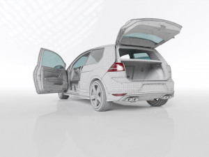 VW GOLF R MK7 2014 3D-Modell