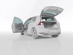 VW GOLF R MK7 2014 3D Model