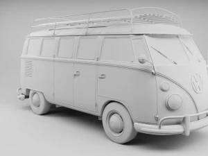 VW KOMBI T2 1963 3D Model