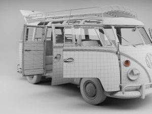VW KOMBI T2 1963 3D Model