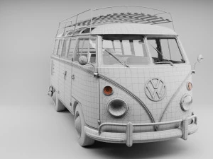 VW KOMBI T2 1963 3D Model