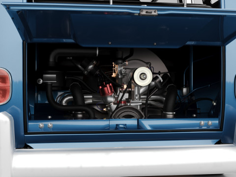 VW KOMBI T2 1963 3D 模型