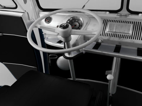 VW KOMBI T2 1963 3D Model