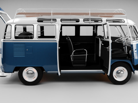 VW KOMBI T2 1963 3D 模型