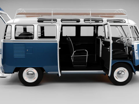 VW KOMBI T2 1963 3D Model