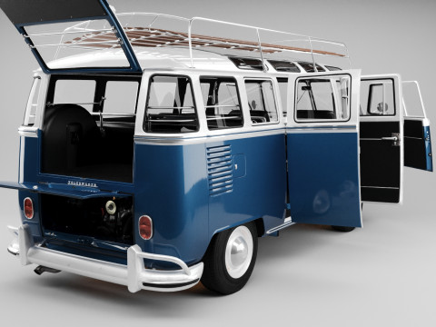 VW KOMBI T2 1963 3D 模型