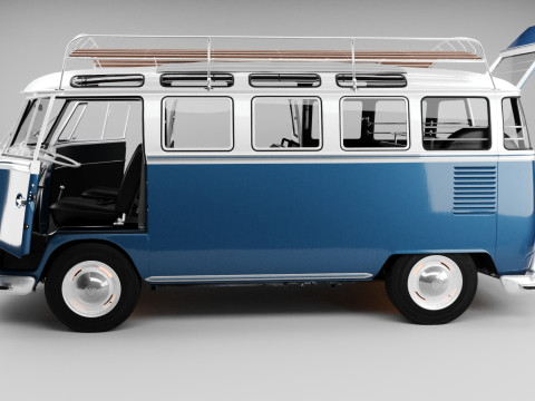 VW KOMBI T2 1963 3D 模型