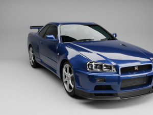 2002 NISSAN SKYLINE GTR R34 V-SPEC II Modello 3D