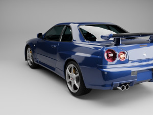 2002 NISSAN SKYLINE GTR R34 V-SPEC II Modello 3D