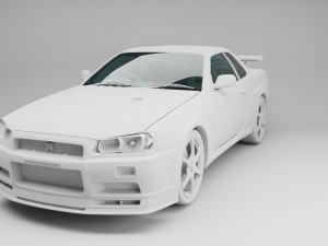 2002 NISSAN SKYLINE GTR R34 V-SPEC II Modello 3D