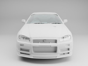 2002 NISSAN SKYLINE GTR R34 V-SPEC II Modello 3D