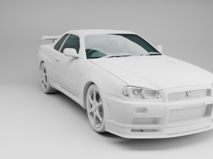 2002 NISSAN SKYLINE GTR R34 V-SPEC II Modello 3D