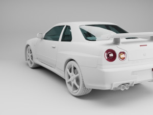 2002 NISSAN SKYLINE GTR R34 V-SPEC II Modello 3D