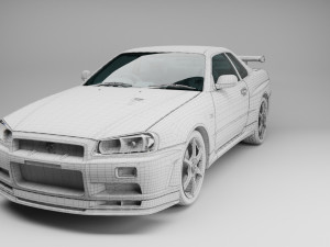 2002 NISSAN SKYLINE GTR R34 V-SPEC II Modello 3D