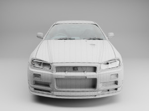2002 NISSAN SKYLINE GTR R34 V-SPEC II Modello 3D